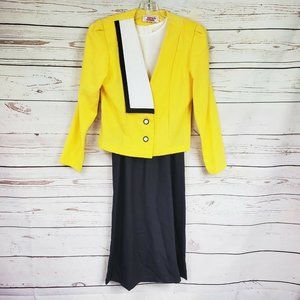 Betsys Things Womens Vintage Skirt Suit Dress Linen Size L